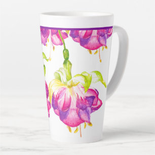 Holi auf einer großen Latte-Tasse Milchtasse