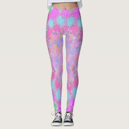 Holi Farbe splash Blumenrangoli Leggings