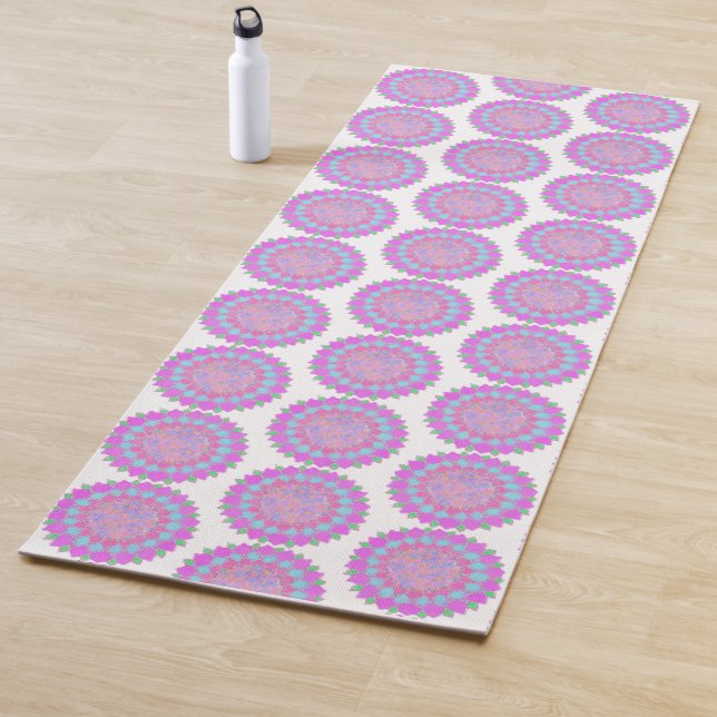 Holi Farbe splash Blumenrangoli Yogamatte (Beispiel)