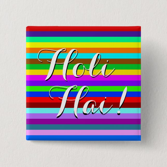 HOLI farbige Streifen Muster + Ihre Ideen Button (Vorderseite)