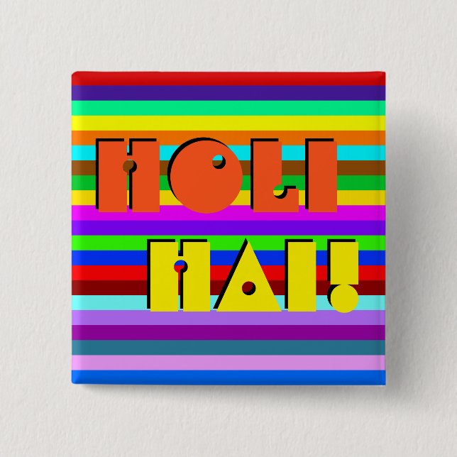 HOLI farbige Streifen Muster + Ihre Ideen Button (Vorderseite)