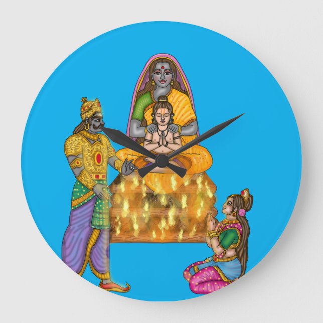 Holi-Fest Wanduhr (Vorderseite)