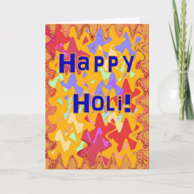 Holi Festival der Farben Karte (Vorderseite)