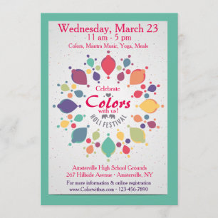 Holi Festival Invitation