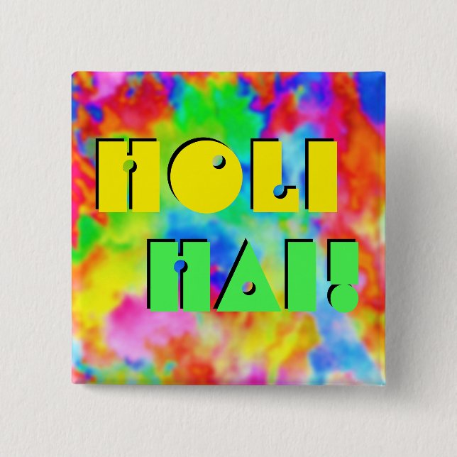 HOLI Festival of Colors + Ihre Ideen Button (Vorderseite)