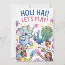 Holi Hai! Lass uns spielen - Holi-Festkarten