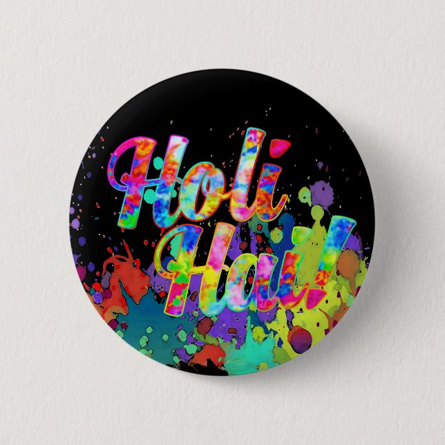 Holi Hai! - Verbreitung der Holi-Botschaft Button (Vorderseite)