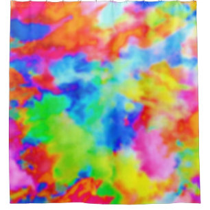 Holi mehrfarbiges Muster + Ihre Ideen Duschvorhang