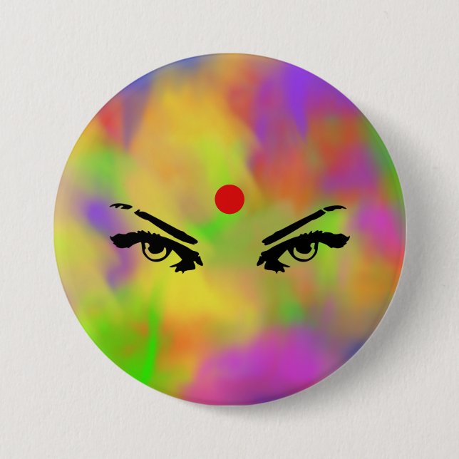 Holi Powder and Eyes Button (Vorderseite)