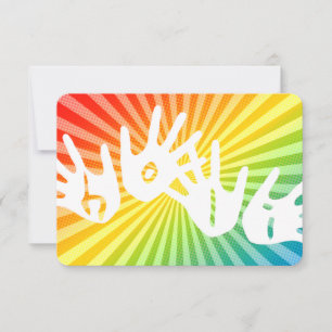 Holi-Regenbogenrochen Einladung