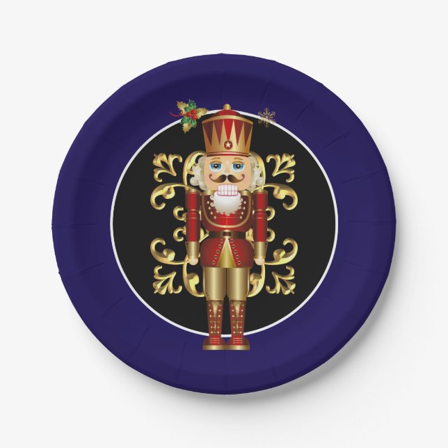 Holiday 7" Paper Tellers Nutcracker Pappteller (Vorderseite)