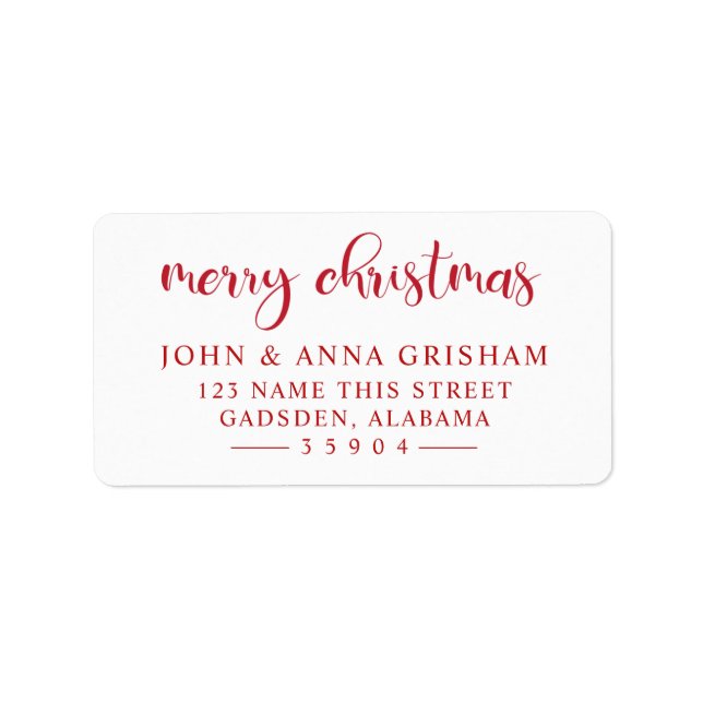 Holiday Address Labels Adressaufkleber (Vorne)