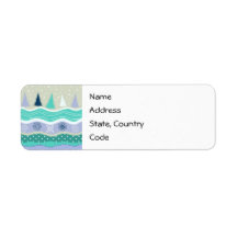 Holiday Address Labels Fir Trees Snowflakes