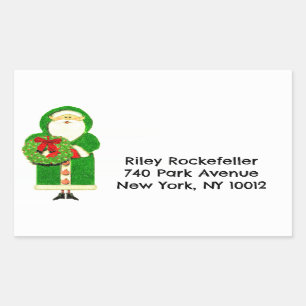 Holiday Address Labels Rechteckiger Aufkleber