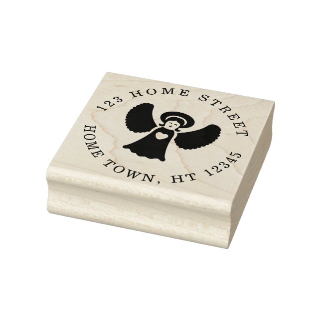 Holiday Angel Circle Rücksendeadresse Gummistempel (Stempel)