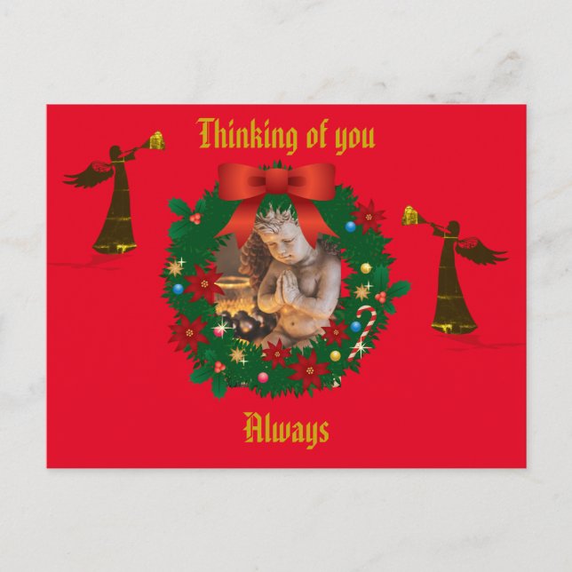 Holiday Angel Postkarte (Vorderseite)
