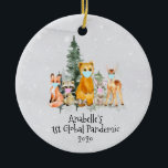 Holiday Animal 1st Christmas Pandemic 2020 Keramik Ornament<br><div class="desc">This design was created though digital art. It may be personalized in the area provide or customizing by choosing the click to customize further option and changing the name, initials or words. You may also change the text color and style or delete the text for an image only design. Kontakt...</div>