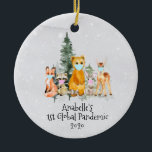 Holiday Animal 1st Christmas Pandemic 2020 Keramik Ornament<br><div class="desc">This design was created though digital art. It may be personalized in the area provide or customizing by choosing the click to customize further option and changing the name, initials or words. You may also change the text color and style or delete the text for an image only design. Kontakt...</div>