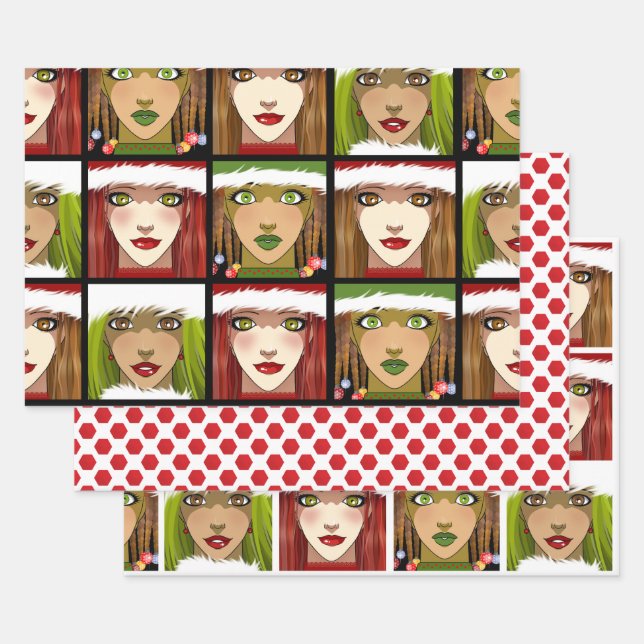 Holiday Anime Girls Geschenkpapier Set (Set)