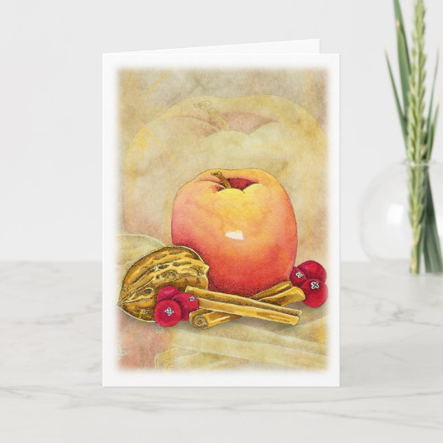 Holiday Apple Card Feiertagskarte (Vorderseite)