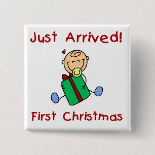 Holiday Baby Boy Just Arrived Tshirts und Geschenk Button