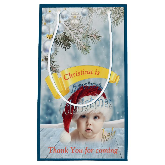 Holiday Baby Dusche Kleine Geschenktüte (Vorderseite)