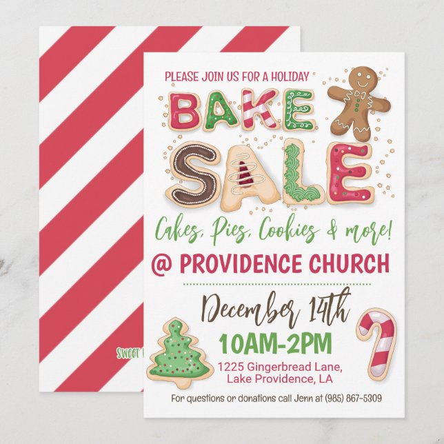 Holiday Bake Sale Flyer Einladung (Vorne/Hinten)