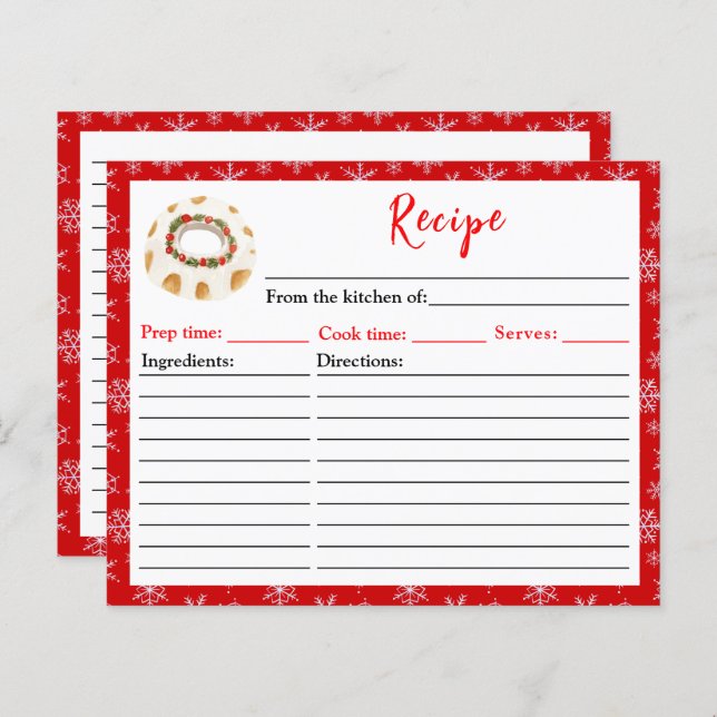 Holiday Baking Bundt Cake Recipe (Vorne/Hinten)