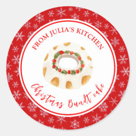 Holiday Baking Bundt Cake Runder Aufkleber