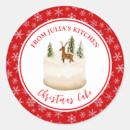 Holiday Baking Christmas Cake Runder Aufkleber