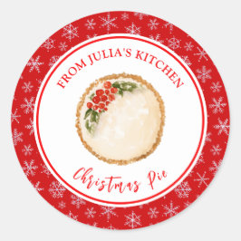 Holiday Baking Christmas Pie Runder Aufkleber