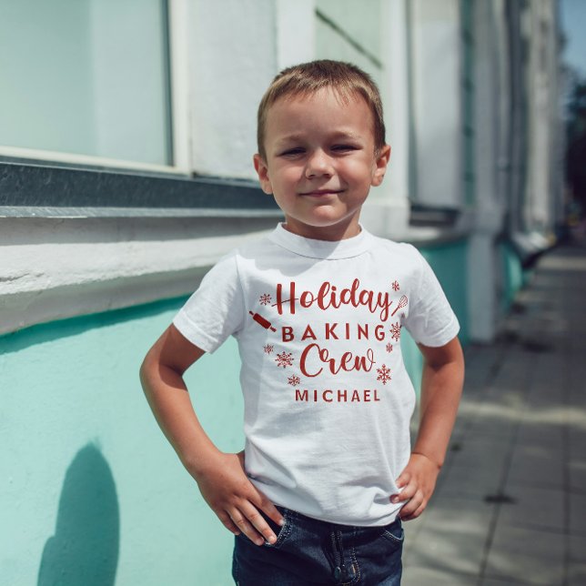 Holiday Baking Crew Kinder Shirt mit Namen (Von Creator hochgeladen)