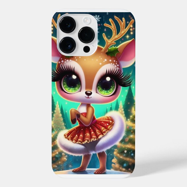 Holiday Ballet Reindeer Star iPhone 14 Pro Max Hülle (Rückseite)