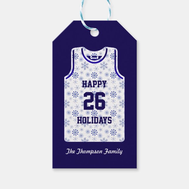 Holiday Basketball Snowflake Geschenkanhänger (Vorderseite)