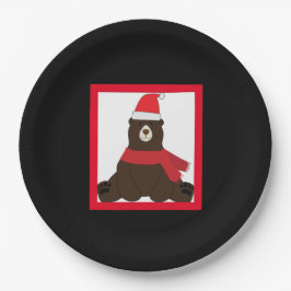 Holiday Bear Foto Pappteller