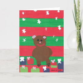 Holiday Bear - Kinder Kunst für das CHOC Dankeskarte