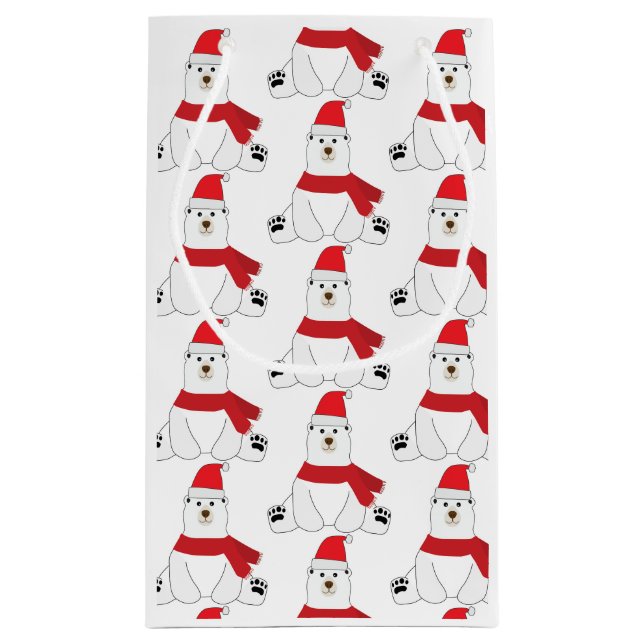 Holiday Bear Kleine Geschenktasche Kleine Geschenktüte (Rückseite)