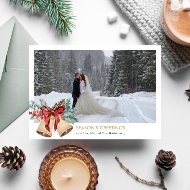 Holiday Bells Foto Holiday Card Feiertagskarte (Von Creator hochgeladen)