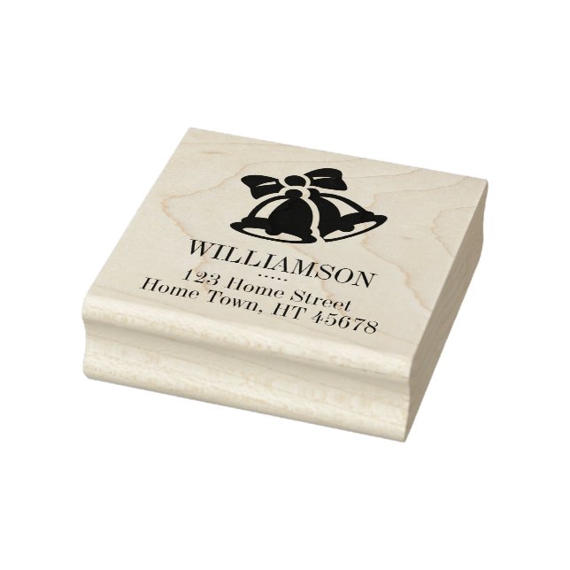 Holiday Bells Square Rücksendeadresse Gummistempel (Stempel)