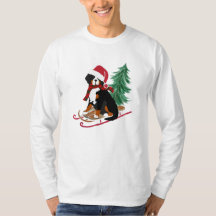 Holiday Bernese Mt Dog Weihnachten Schlitten