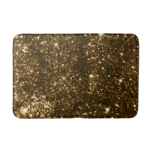 Holiday Black and Gold Imitate Glitzer Weihnachten Badematte