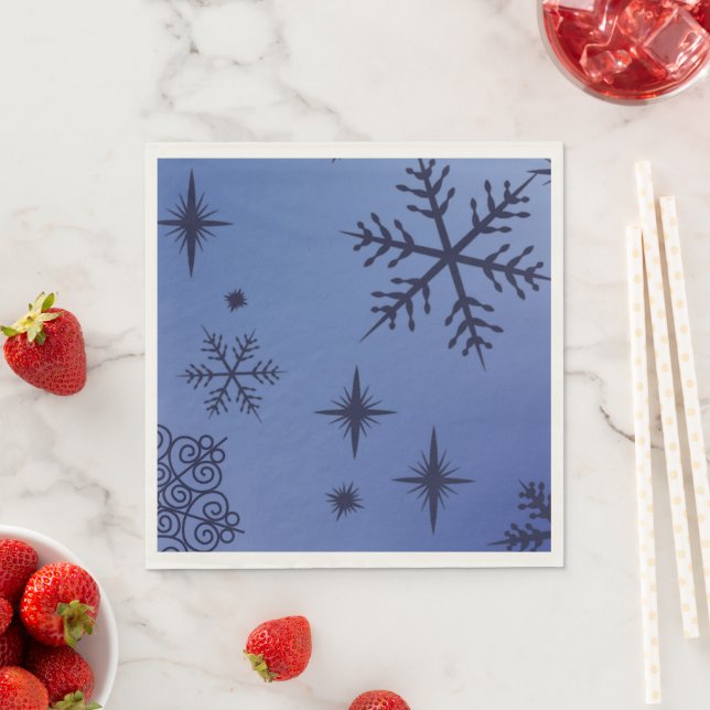 Holiday Black Snowflake Serviette (Beispiel)