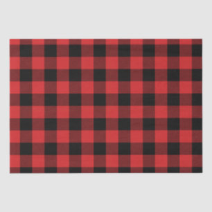 Holiday Black und Red Buffalo Kariert Seidenpapier