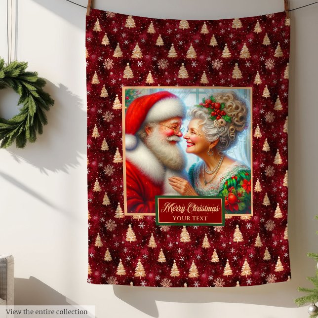 Holiday Blanket Mr & Mrs Claus Weihnachtsgeschenk Fleecedecke (Holiday  Blanket Mr. & Mrs. Claus Christmas Gift)
