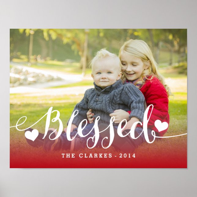 Holiday Blessings | Holiday Foto Poster (Vorne)