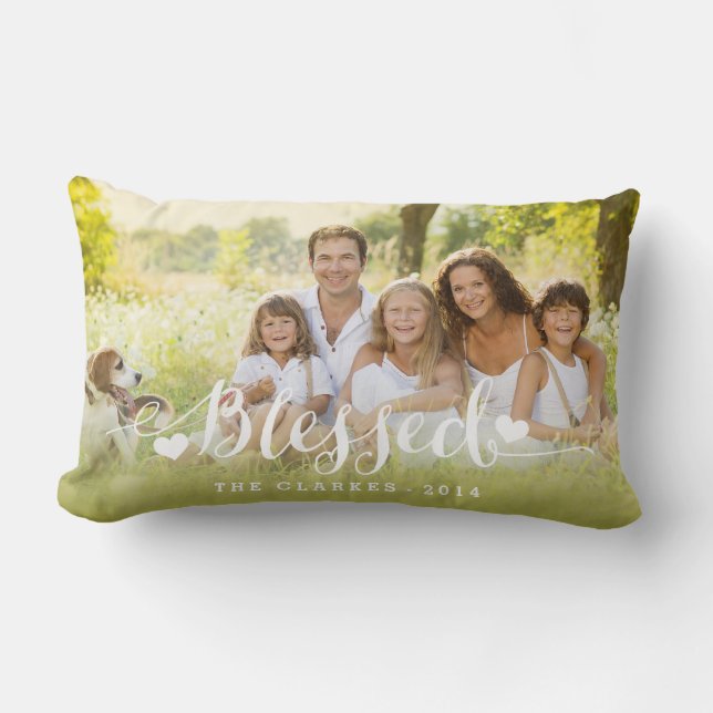 Holiday Blessings | Holiday Foto Throw Kissen (Vorderseite)
