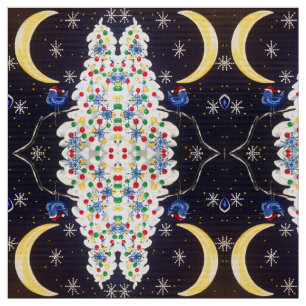 Holiday Bluebird Moon Stoff