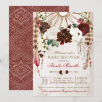 Holiday Boho Dreamcatcher Rustic Baby Shower
