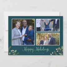 Holiday Botanicals Multi Foto Weihnachtskarte