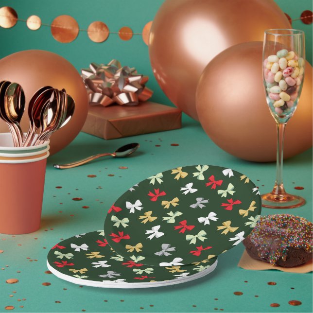 Holiday Bows Pappteller (Multi)